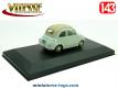 La voiture miniature Fiat 500 découvrable bleue de Vitesse au 1/43e