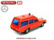 La Mercedes 200 ambulance pompiers miniature de Wiking au 1/87e H0 HO