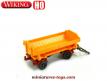 La remorque benne basculante miniature de Wiking au 1/87e H0 HO