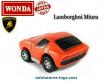 La Lamborghini Miura orange en miniature de Wonda au 1/87e HO H0