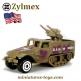 L'Half-track américain M3 et la jeep militaire miniatures de Zylmex au 1/60e