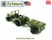 La jeep militaire et sa remorque en miniatures par Zylmex au 1/87e