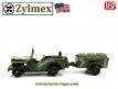 La jeep militaire et sa remorque en miniatures par Zylmex au 1/87e